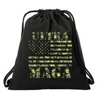 Ultra MAGA Camouflage Camo USA United States Of America Flag Drawstring Bag