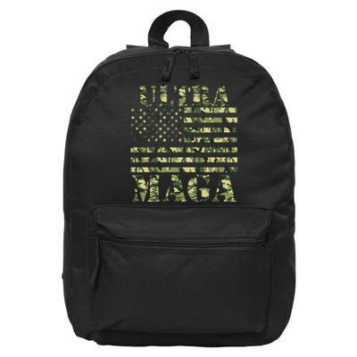 Ultra MAGA Camouflage Camo USA United States Of America Flag 16 in Basic Backpack