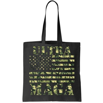 Ultra MAGA Camouflage Camo USA United States Of America Flag Tote Bag