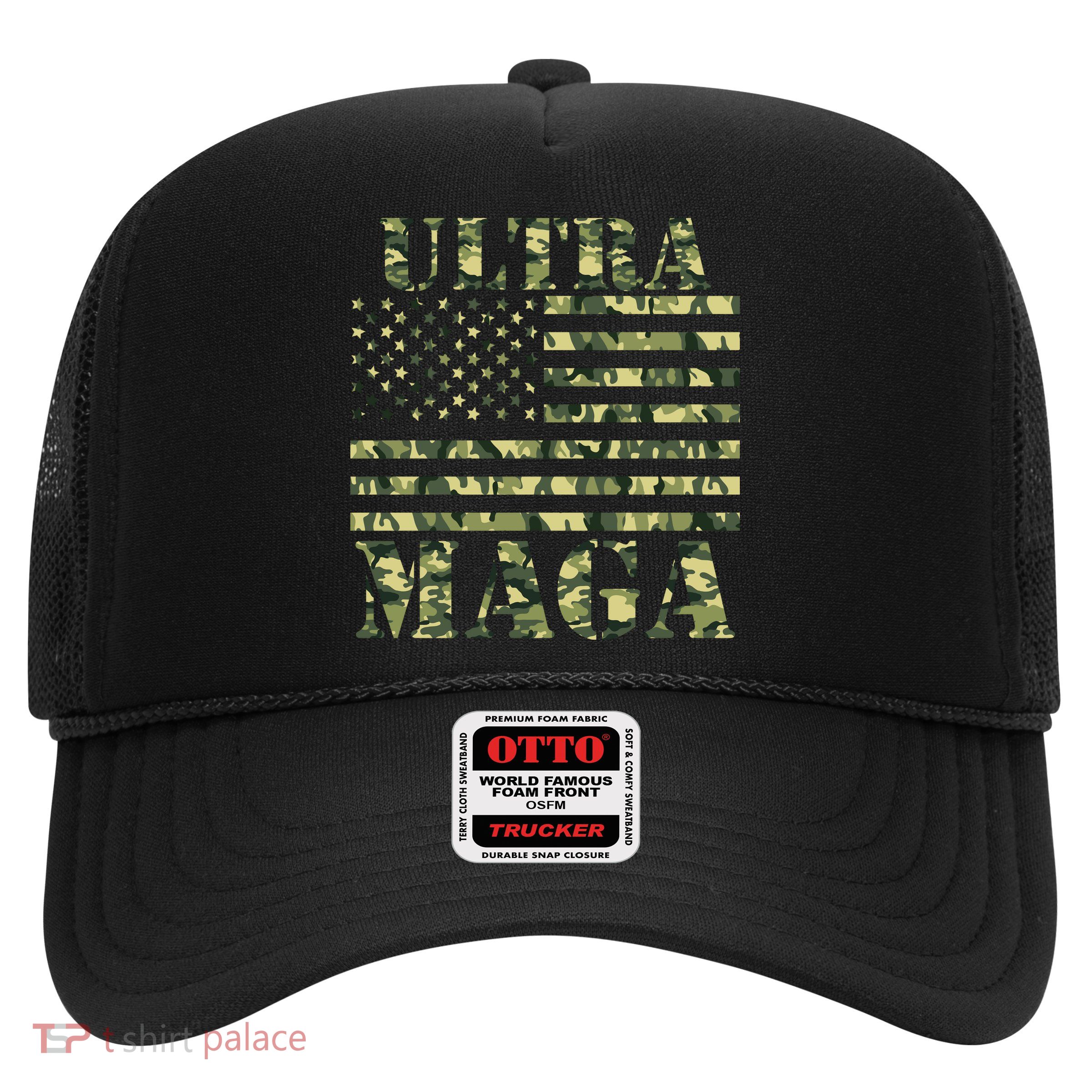 Ultra MAGA Camouflage Camo USA United States Of America Flag Trucker Hat
