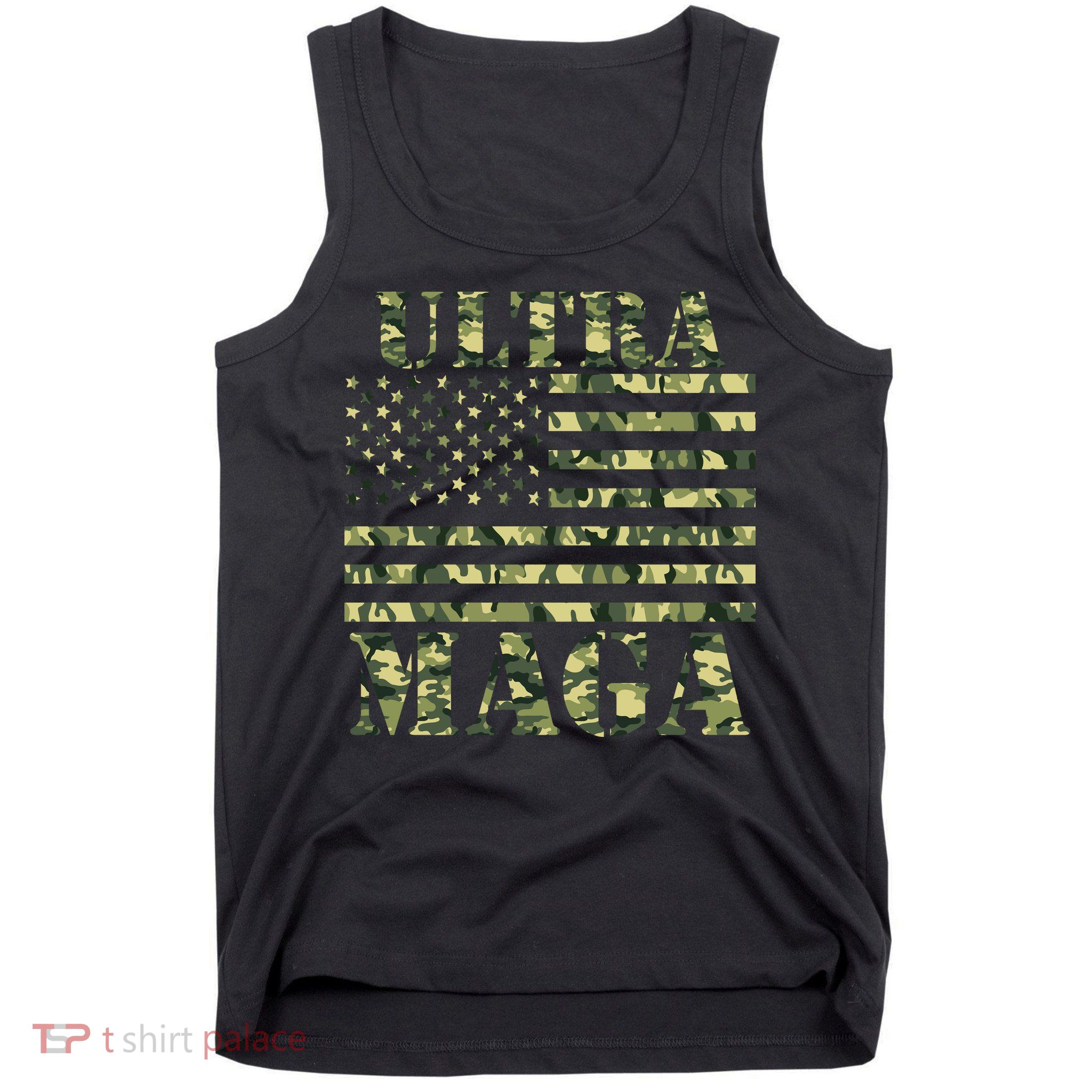 Ultra MAGA Camouflage Camo USA United States Of America Flag Tank Top