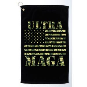 Ultra MAGA Camouflage Camo USA United States Of America Flag Platinum Collection Golf Towel