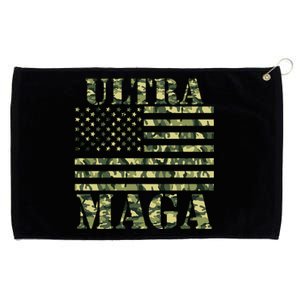 Ultra MAGA Camouflage Camo USA United States Of America Flag Grommeted Golf Towel