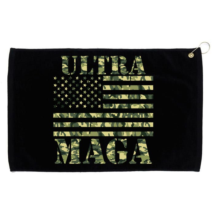 Ultra MAGA Camouflage Camo USA United States Of America Flag Grommeted Golf Towel