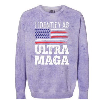 Ultra MAGA Conservative Republican  Colorblast Crewneck Sweatshirt