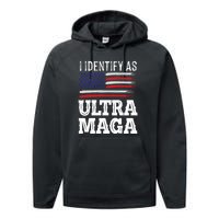 Ultra MAGA Conservative Republican  Performance Fleece Hoodie