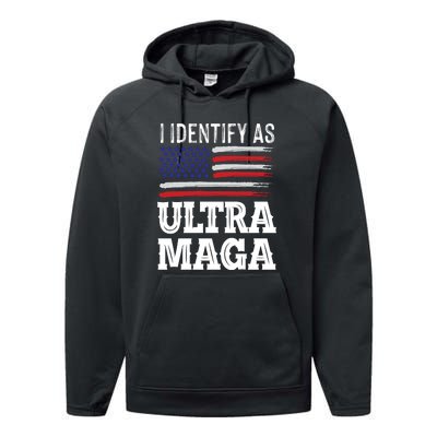 Ultra MAGA Conservative Republican  Performance Fleece Hoodie