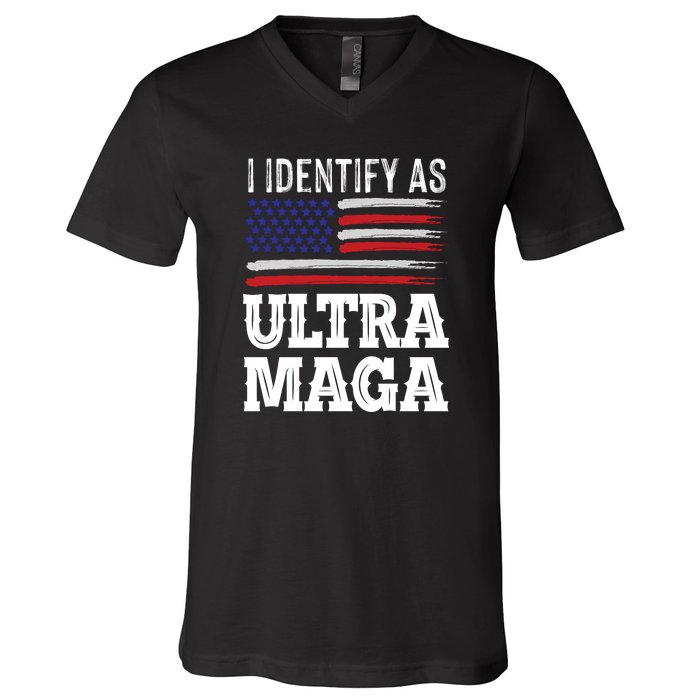 Ultra MAGA Conservative Republican  V-Neck T-Shirt