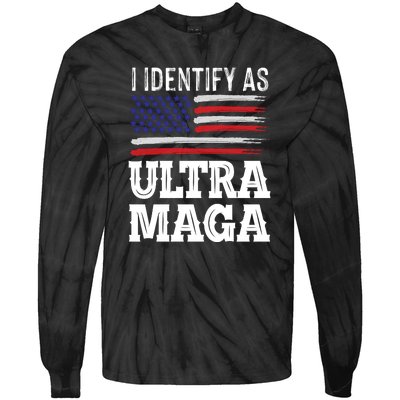 Ultra MAGA Conservative Republican  Tie-Dye Long Sleeve Shirt