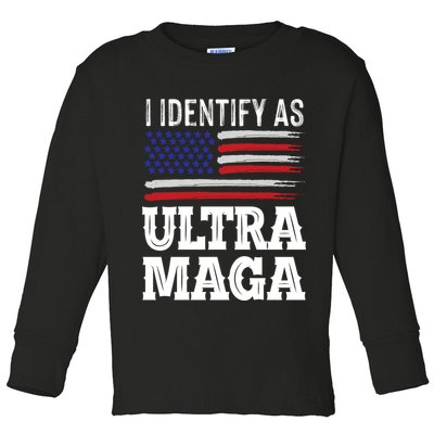 Ultra MAGA Conservative Republican  Toddler Long Sleeve Shirt