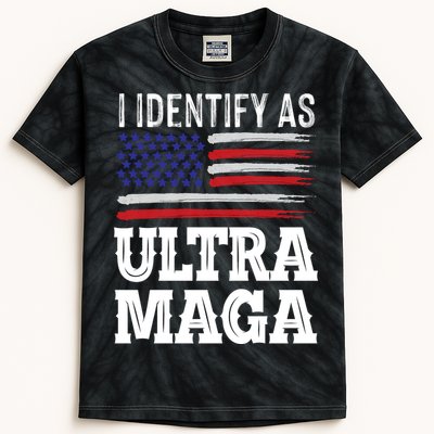 Ultra MAGA Conservative Republican  Kids Tie-Dye T-Shirt