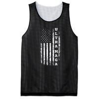 Ultra MAGA Conservative US Flag Mesh Reversible Basketball Jersey Tank