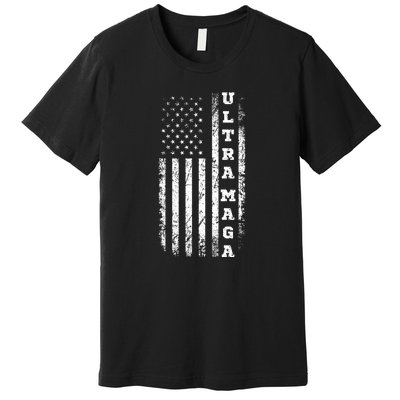 Ultra MAGA Conservative US Flag Premium T-Shirt