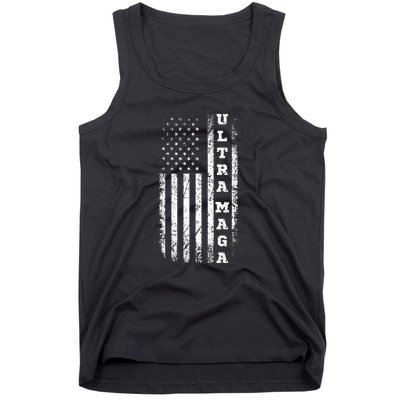 Ultra MAGA Conservative US Flag Tank Top