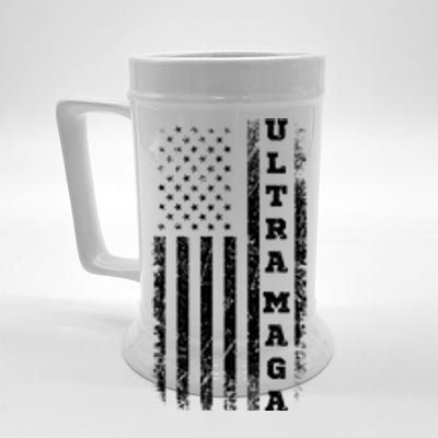 Ultra MAGA Conservative US Flag Beer Stein