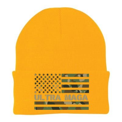 Ultra Maga Camouflage Patriotic Graphic Knit Cap Winter Beanie