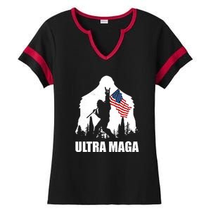 Ultra MAGA Conservative Republican Ladies Halftime Notch Neck Tee