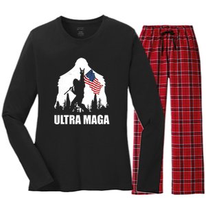 Ultra MAGA Conservative Republican Women's Long Sleeve Flannel Pajama Set 