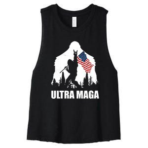 Ultra MAGA Conservative Republican Women's Racerback Cropped Tank