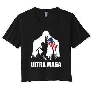 Ultra MAGA Conservative Republican Women's Crop Top Tee