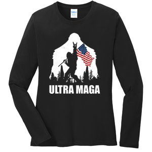 Ultra MAGA Conservative Republican Ladies Long Sleeve Shirt