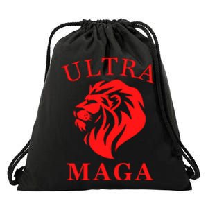 Ultra MAGA Conservative Lion Drawstring Bag