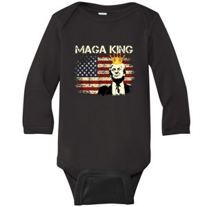 Ultra MAGA Conservative Donald Trump Baby Long Sleeve Bodysuit