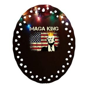 Ultra MAGA Conservative Donald Trump Ceramic Oval Ornament