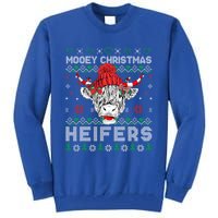 Ugly Mooey Christmas Heifers Santa Cow Funny Great Gift Tall Sweatshirt