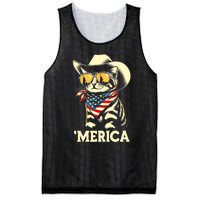 Usa Merica Cat 4th Of July Funny Patriotic Mesh Reversible Basketball Jersey Tank