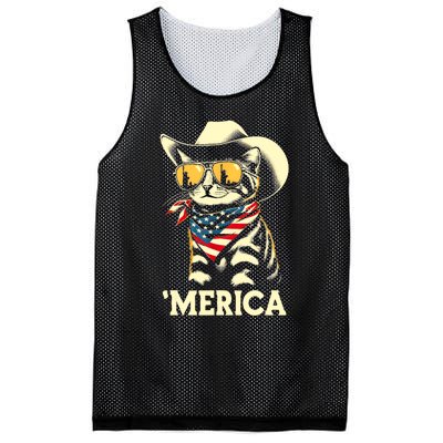 Usa Merica Cat 4th Of July Funny Patriotic Mesh Reversible Basketball Jersey Tank