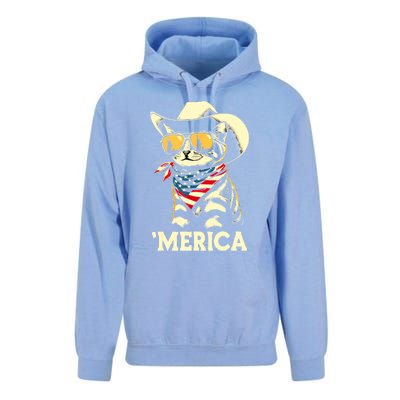 Usa Merica Cat 4th Of July Funny Patriotic Unisex Surf Hoodie