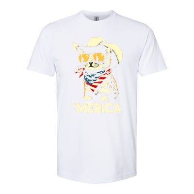 Usa Merica Cat 4th Of July Funny Patriotic Softstyle® CVC T-Shirt