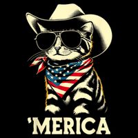 Usa Merica Cat 4th Of July Funny Patriotic City Backpack