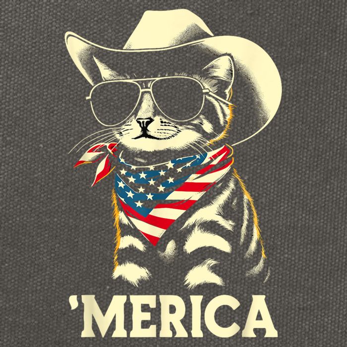Usa Merica Cat 4th Of July Funny Patriotic Cotton Canvas Backpack