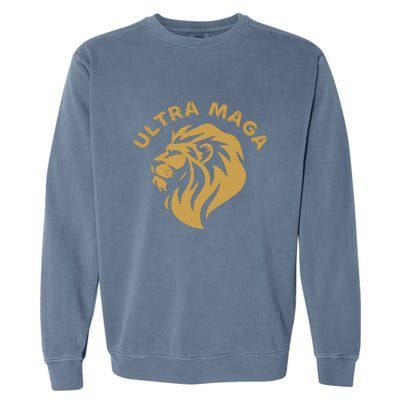 Ultra MAGA Conservative Anti Biden Garment-Dyed Sweatshirt