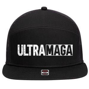 Ultra MAGA Conservative Anti Joe Biden 7 Panel Mesh Trucker Snapback Hat