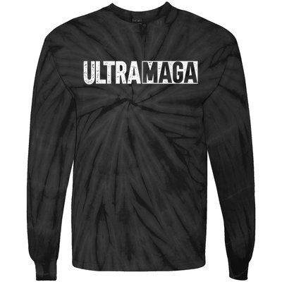 Ultra MAGA Conservative Anti Joe Biden Tie-Dye Long Sleeve Shirt