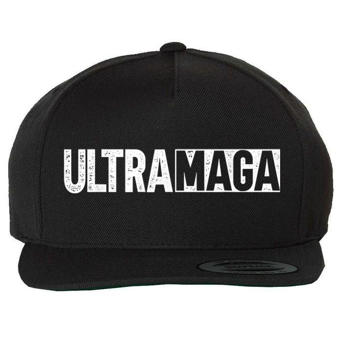 Ultra MAGA Conservative Anti Joe Biden Wool Snapback Cap