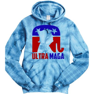 Ultra MAGA Conservative Donald Trump Tie Dye Hoodie