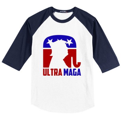 Ultra MAGA Conservative Donald Trump Baseball Sleeve Shirt