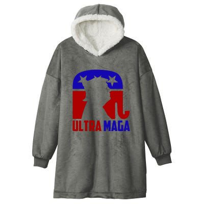 Ultra MAGA Conservative Donald Trump Hooded Wearable Blanket