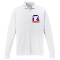 Ultra MAGA Conservative Donald Trump Performance Long Sleeve Polo