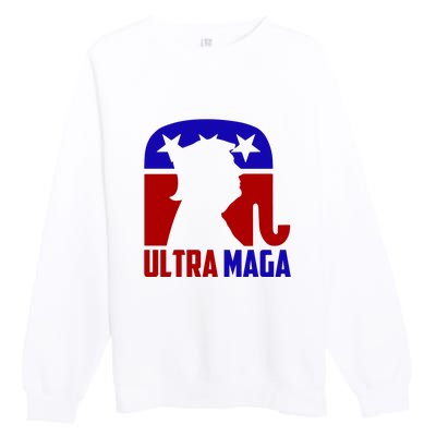 Ultra MAGA Conservative Donald Trump Premium Crewneck Sweatshirt