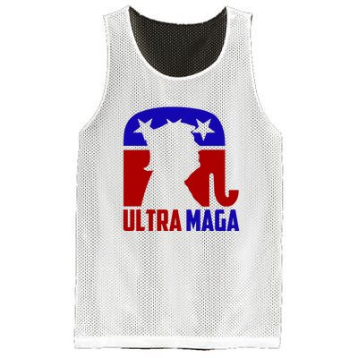 Ultra MAGA Conservative Donald Trump Mesh Reversible Basketball Jersey Tank