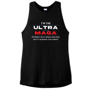 Ultra MAGA Funny Anti Biden Conservative Ladies PosiCharge Tri-Blend Wicking Tank