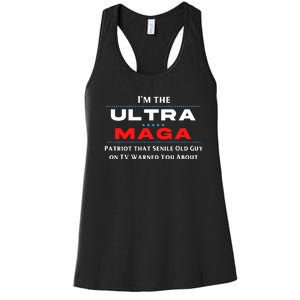 Ultra MAGA Funny Anti Biden Conservative Women's Racerback Tank