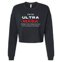 Ultra MAGA Funny Anti Biden Conservative Cropped Pullover Crew