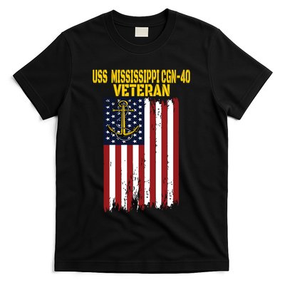 Uss Mississippi Cgn40 Cruiser Veterans Day Fathers Day T-Shirt