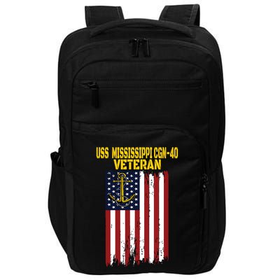 Uss Mississippi Cgn40 Cruiser Veterans Day Fathers Day Impact Tech Backpack